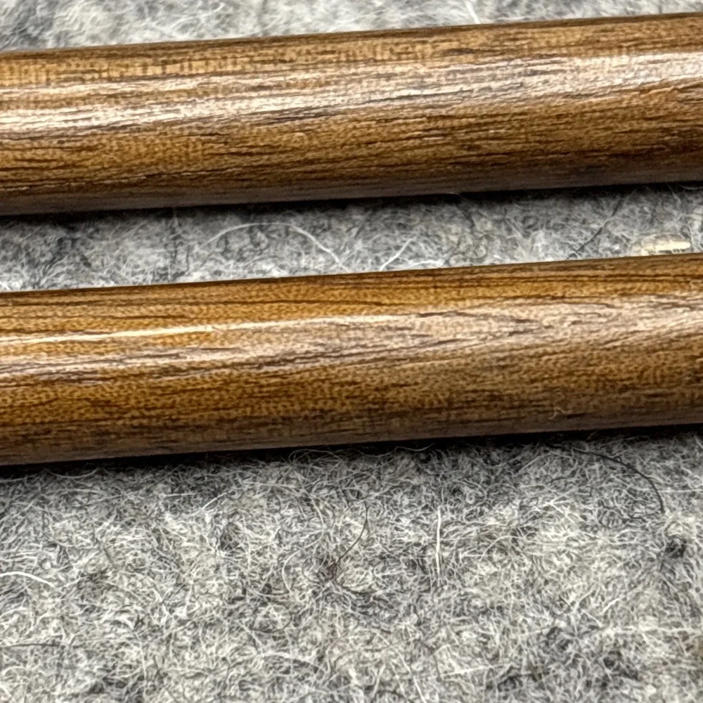 Vintage Wood Pen & Mechancal Pencil Set Gold Tone Trim Presentation Box